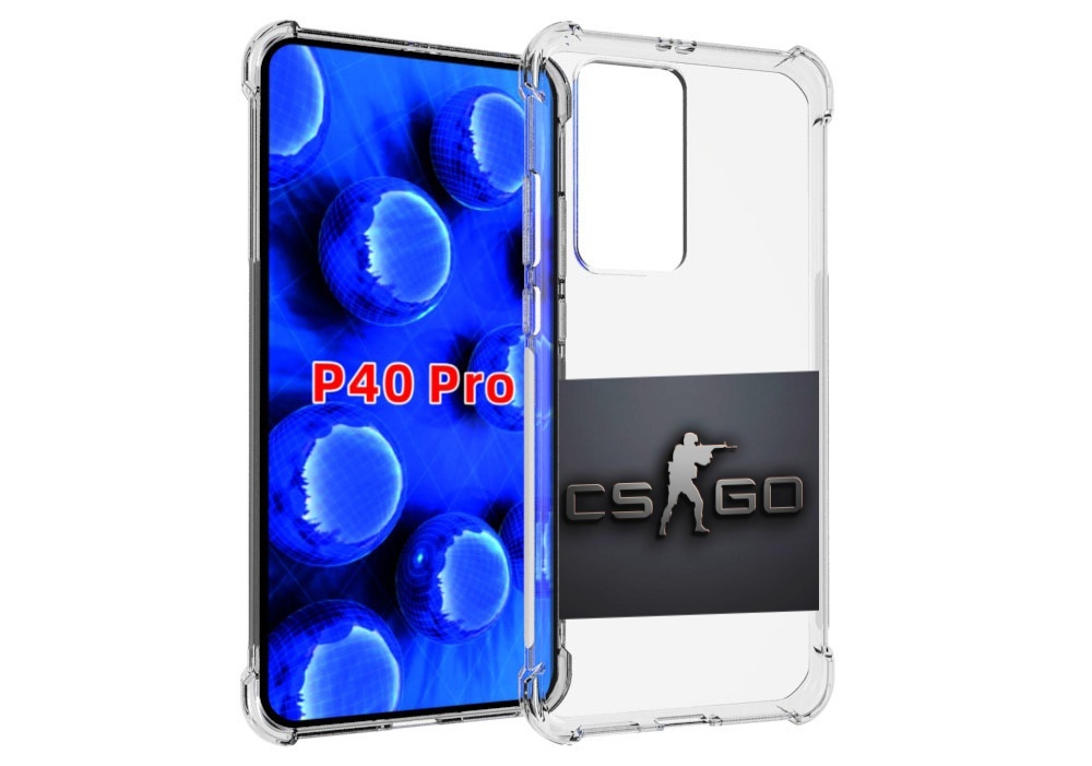 

Чехол MyPads CS go логотип мужской для Huawei P40 Pro противоударный, Прозрачный, Tocco