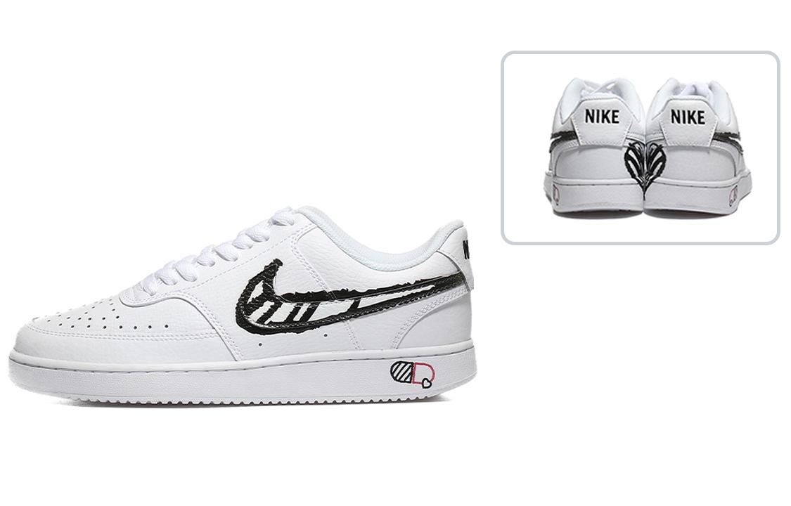 

Кеды унисекс Nike Court Vision 1 emoji белые 37.5 EU, Белый, Court Vision 1 emoji