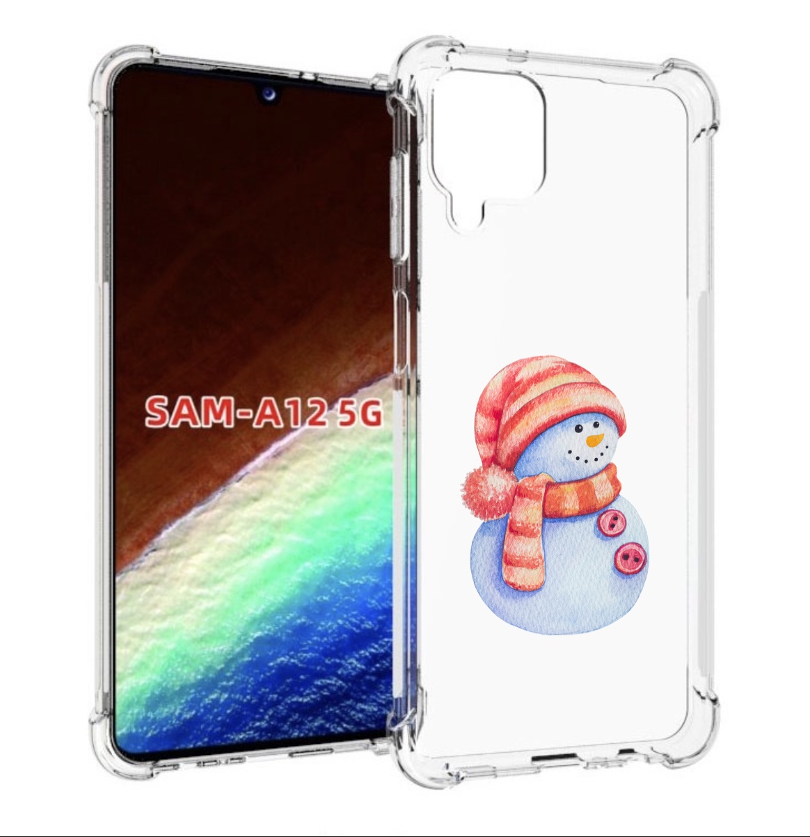 

Чехол MyPads Веселый снеговик для Samsung Galaxy A12 (SM-A125F) 2020/21/A12 Nacho SM-A127F, Прозрачный, Tocco