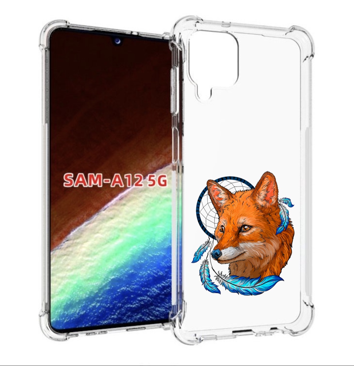 

Чехол MyPads лиса и ловец снов для Samsung Galaxy A12 (SM-A125F) 2020/21, Прозрачный, Tocco