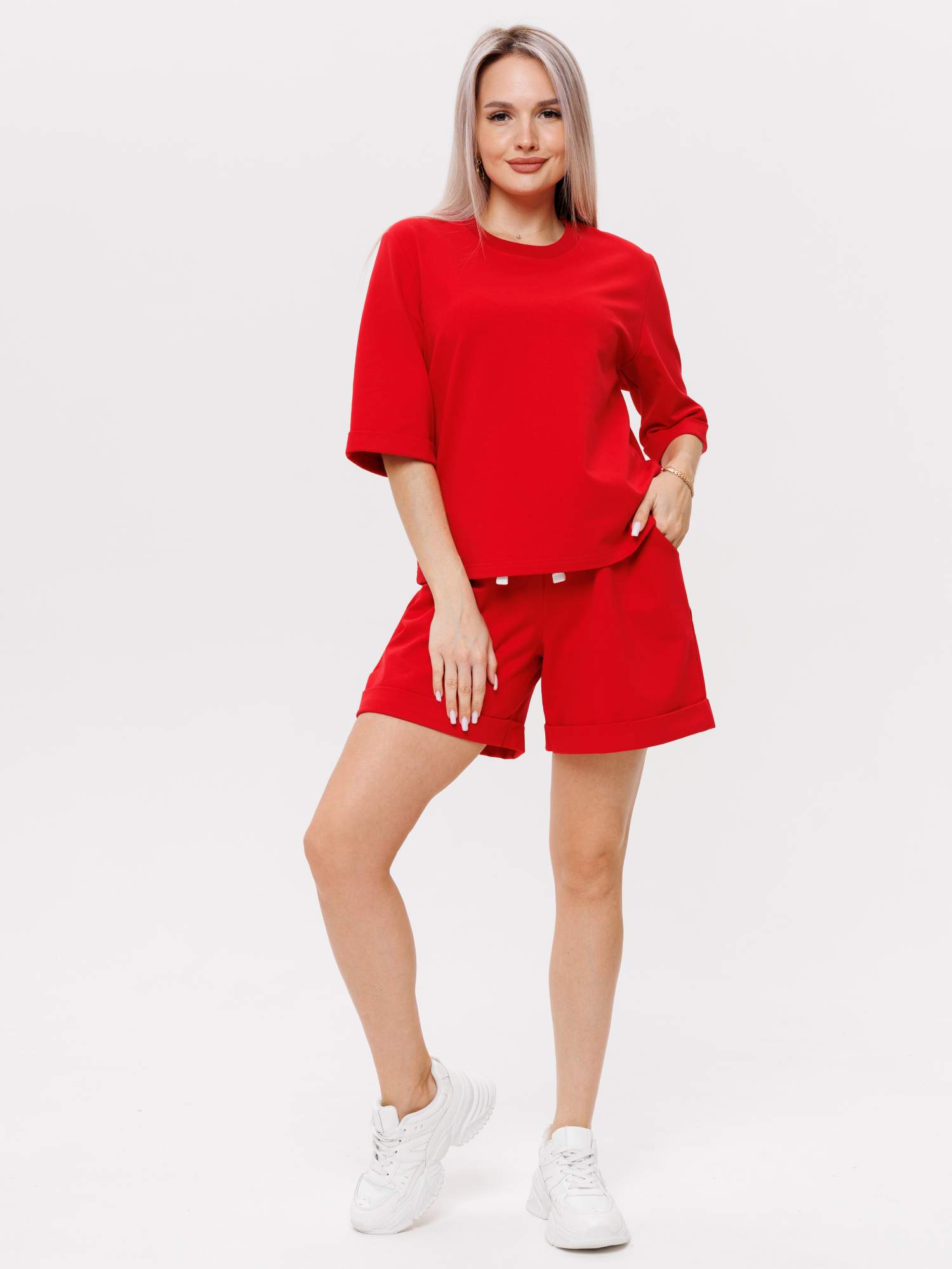 

Костюм женский Elenatex К-205 красный 54 RU, К-205