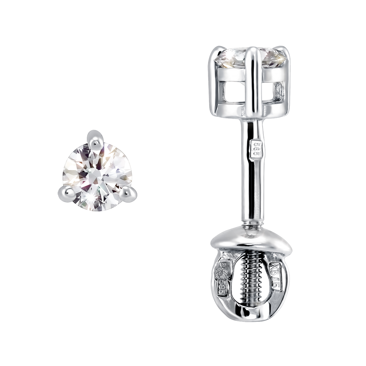

Серьги пусеты из золота Azade 211-0060-32, бриллиант, 211-0060-32