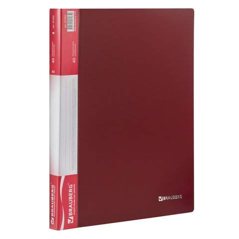 

Папка с 40 вкладышами Brauberg 221602, 6 штук, Красный