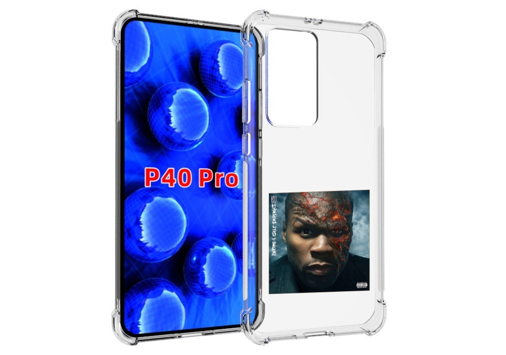 Чехол MyPads 50 Cent - Before I Self Destruct мужской для Huawei P40 Pro противоударный