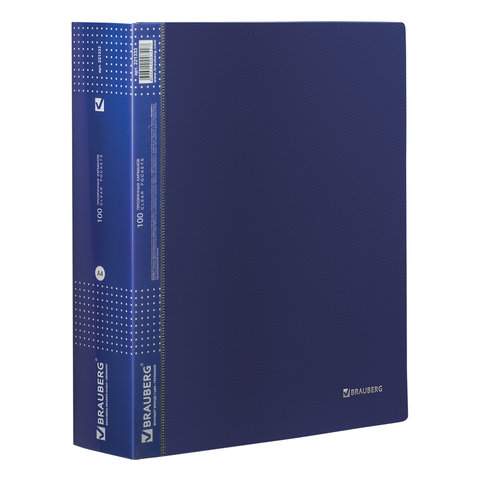 

Папка с 100 вкладышами Brauberg 221333, 3 штуки, Синий