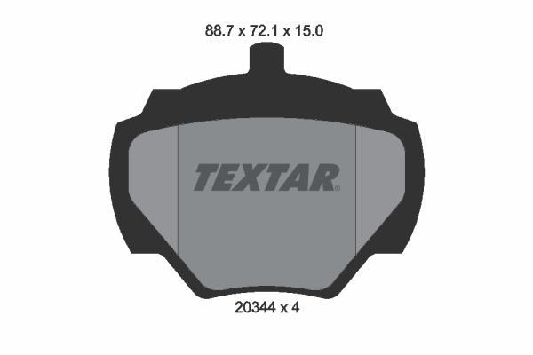 

Тормозные колодки Textar дисковые 2034402