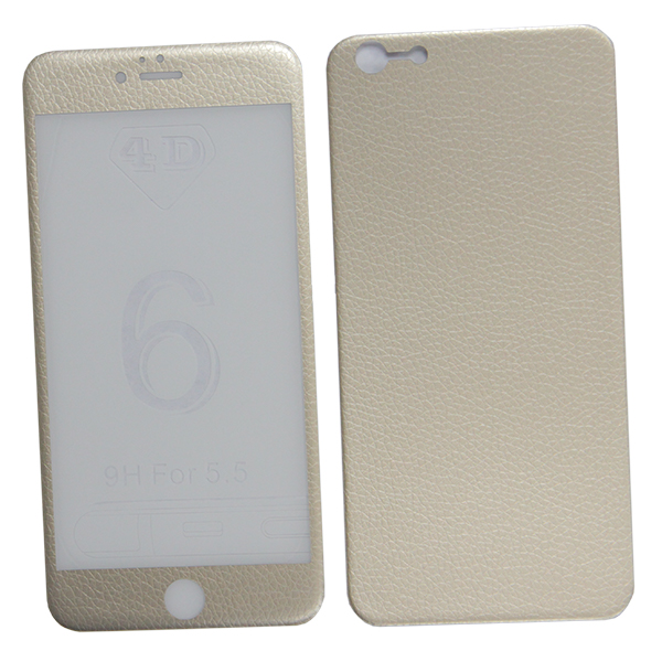 

Защитное стекло для Apple iPhone 6 Plus, iPhone 6s Plus (две стороны 4D) <золото>