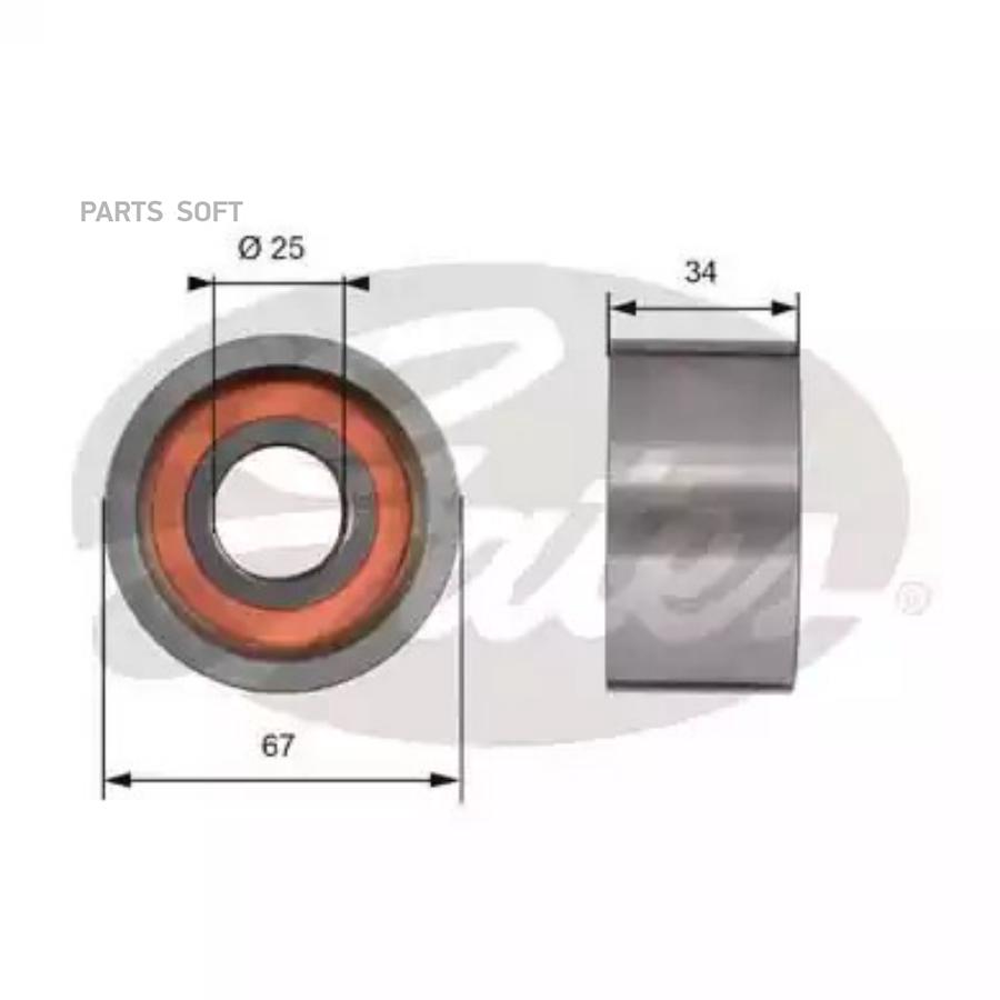 

GATES T41178 Ролик обводной ремня ГРМ