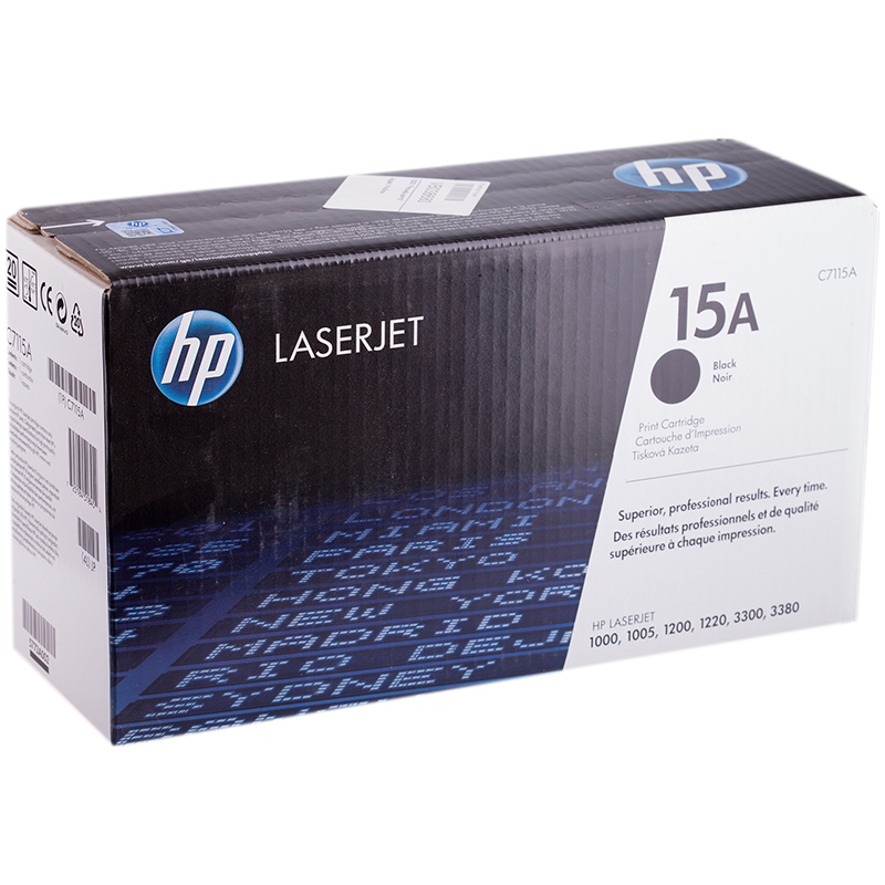 Картридж оригинальный HP C7115A (№15A) черный для LJ 1000/1005/1200/1220/3300/3330/3380