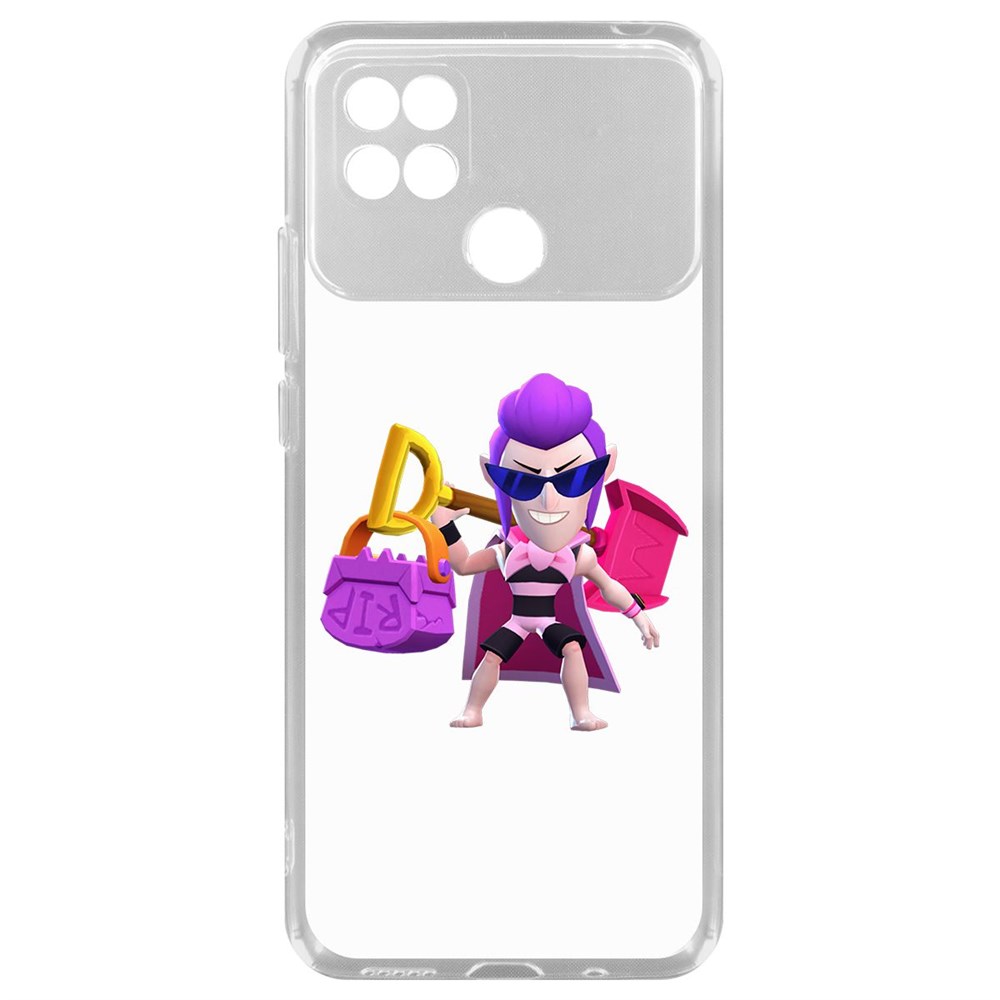 

Чехол-накладка Brawl Stars-Пляжный Мортис для Xiaomi Poco C40, Прозрачный