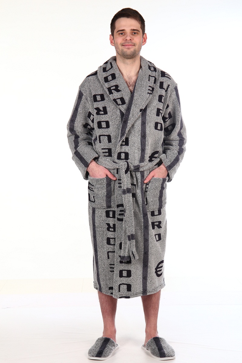 Халат мужской Новое кимоно 9-16 серый 60 RU