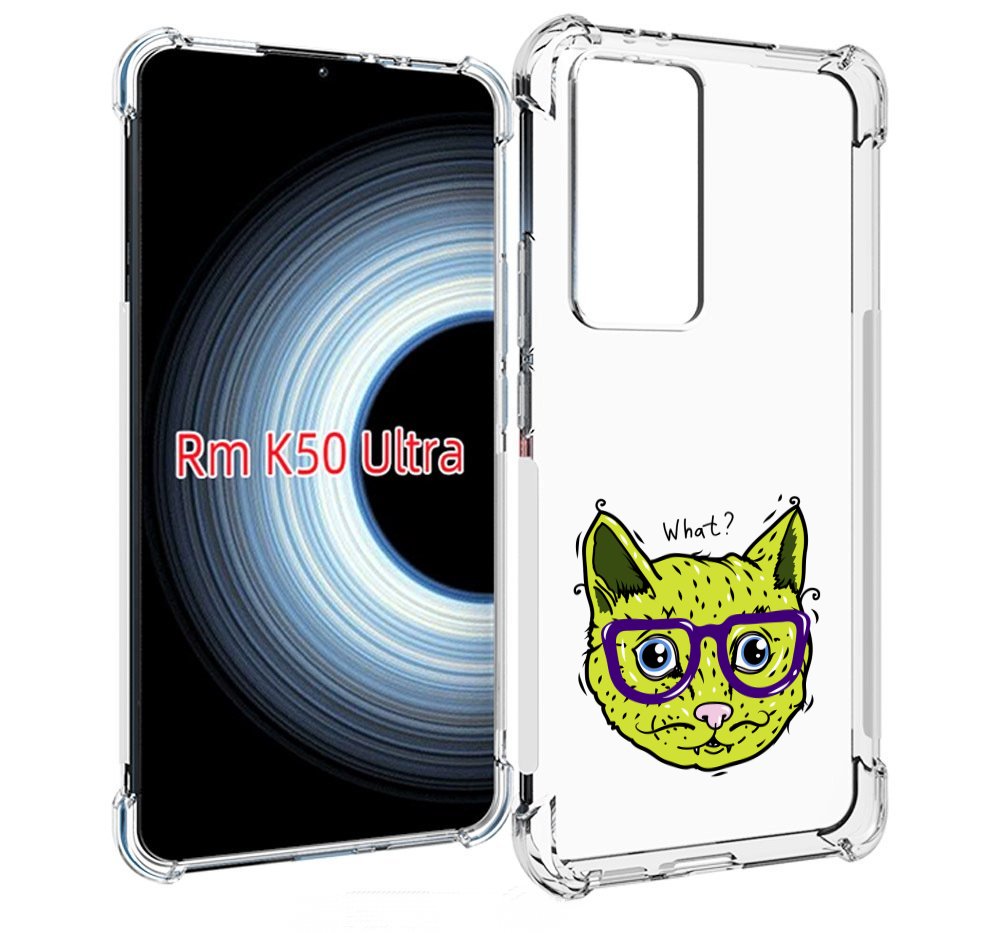 

Чехол MyPads Зеленый кот для Xiaomi 12T / Redmi K50 Ultra, Прозрачный, Tocco