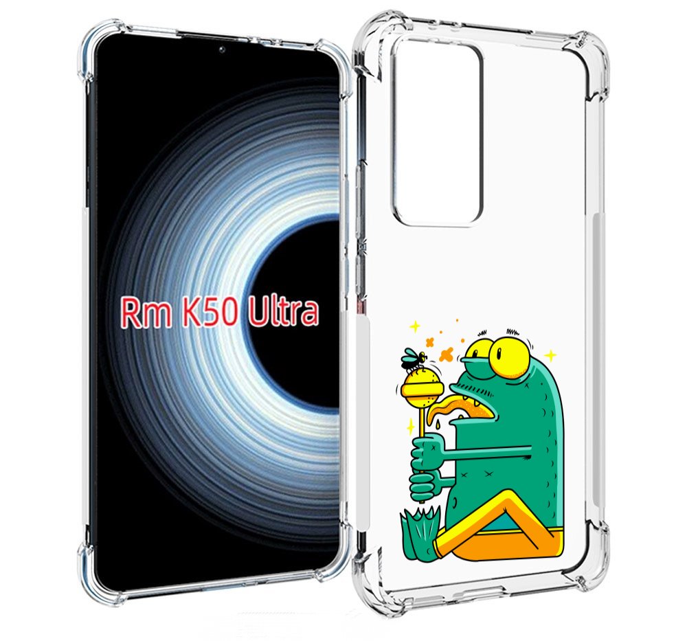 

Чехол MyPads Зеленая лягушка с чупа чупсом для Xiaomi 12T / Redmi K50 Ultra, Прозрачный, Tocco