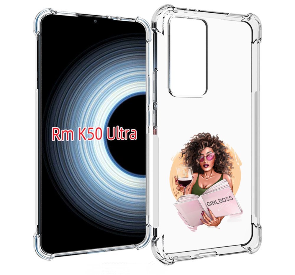 

Чехол MyPads Girlboss with wine_ Etsy женский для Xiaomi Redmi K40, Прозрачный, Tocco