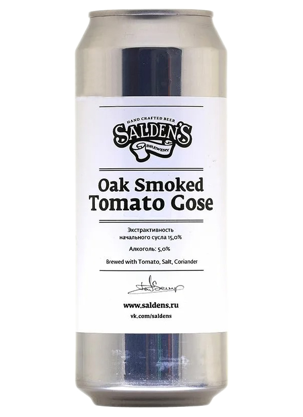 

Салденс Оак Смоукд Томато Гозе / Salden's Oak Smoked Tomato Gose ж/б (0,5 л.), Красное