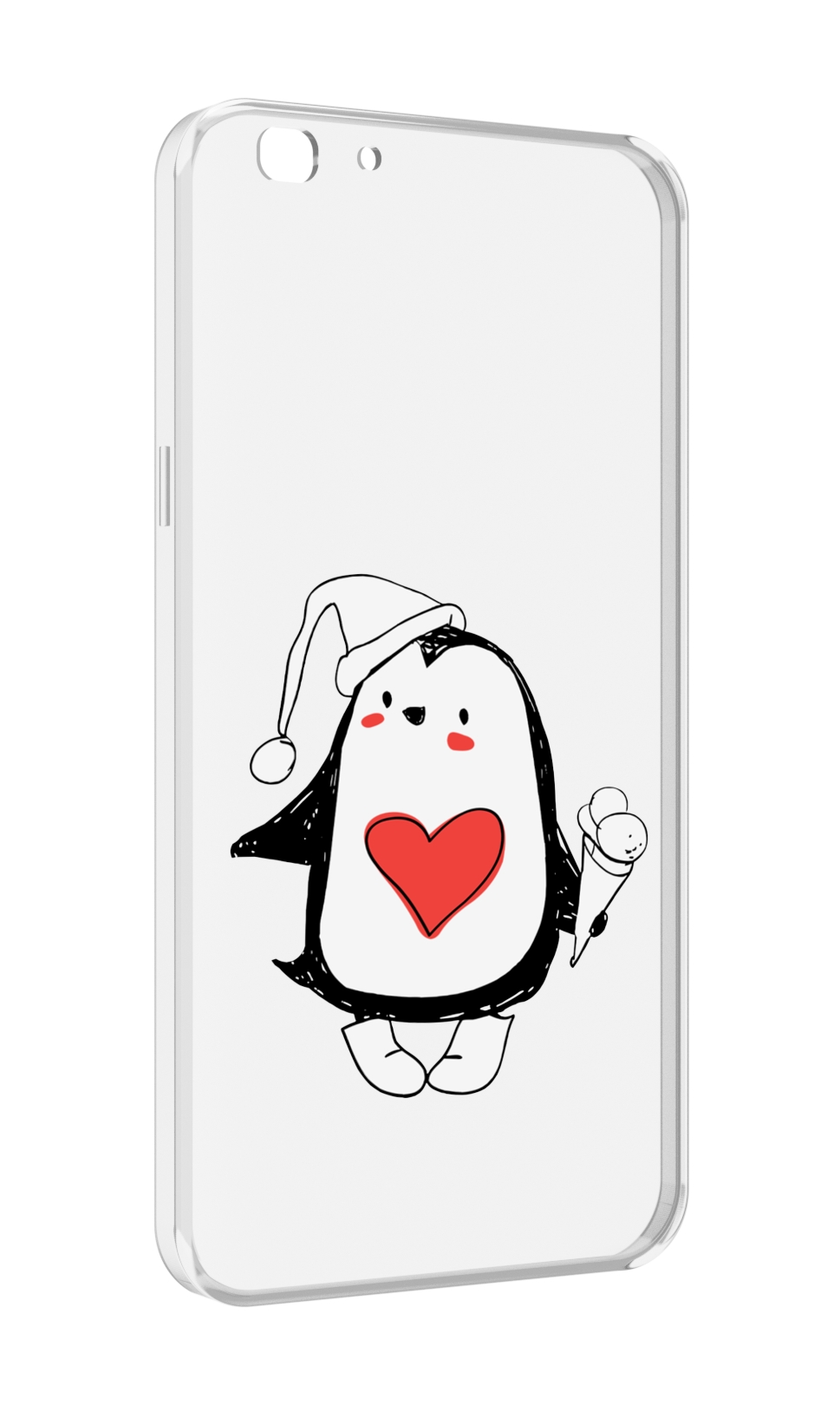 

Чехол MyPads Пингвин с мороженым для Oppo A77/F3 (2017 год), Прозрачный, Tocco