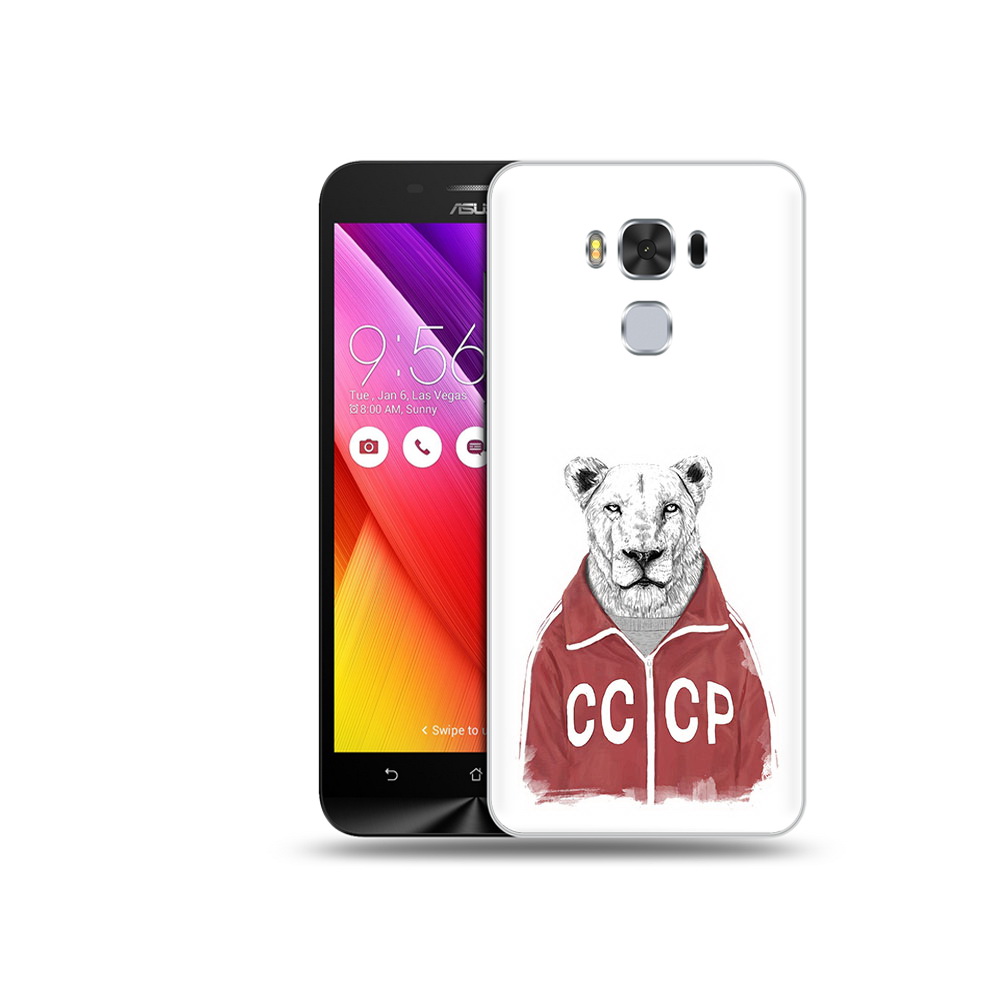 

Чехол MyPads Tocco для Asus ZenFone 3 львица ссср (PT49951.654.450), Прозрачный, Tocco