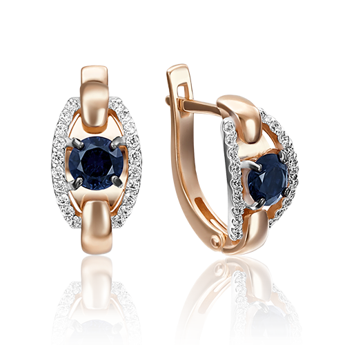 

Серьги из золота PLATINA jewelry 02-4179, сапфир/бриллиант, 02-4179