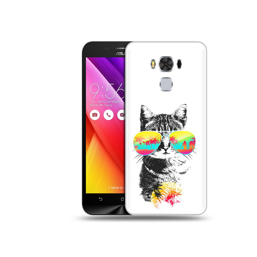 

Чехол MyPads Tocco для Asus ZenFone 3 крутой кот (PT49951.654.425), Прозрачный, Tocco