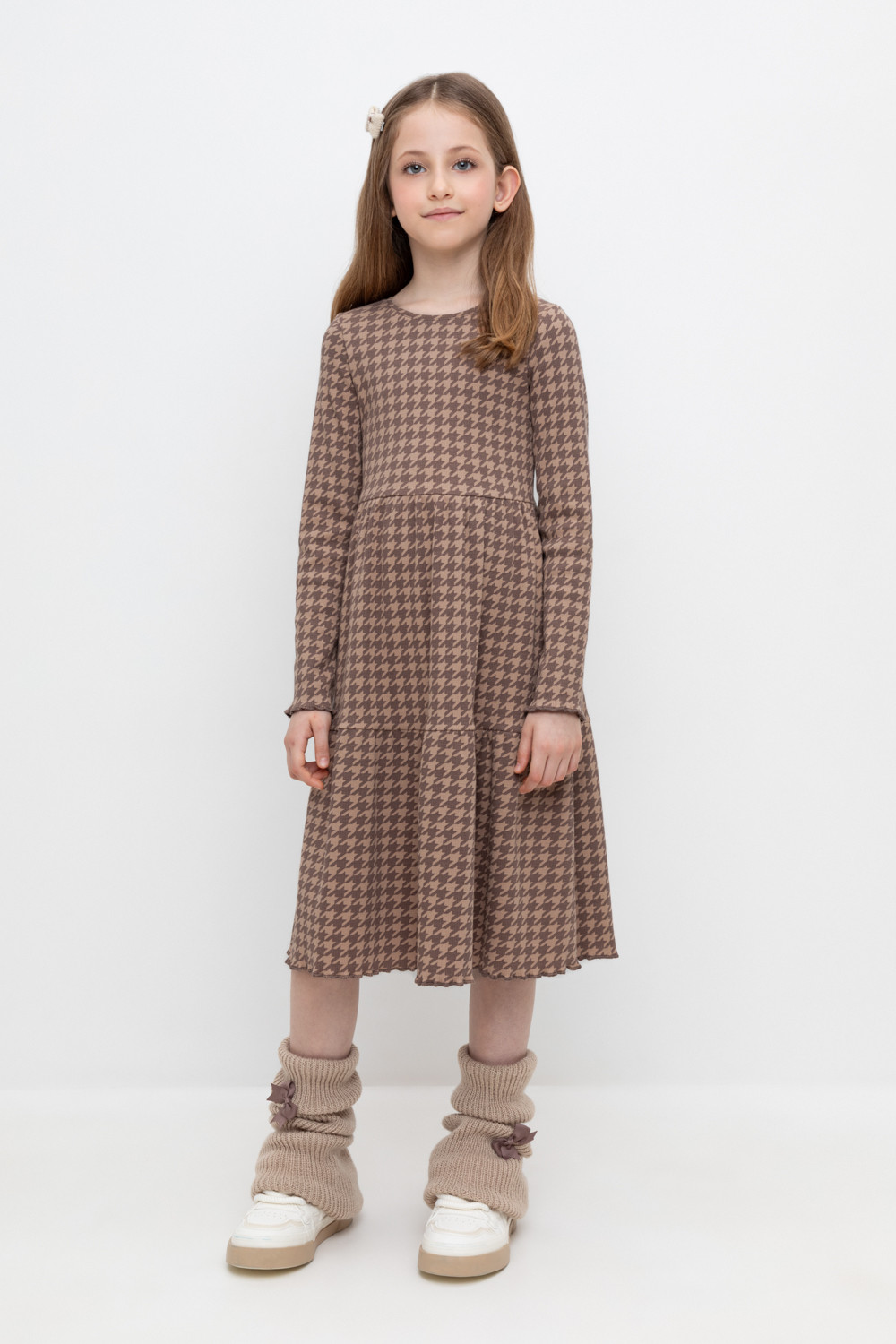 

Платье детское CROCKID М 3651, темно-бежевый, 152, М 3651
