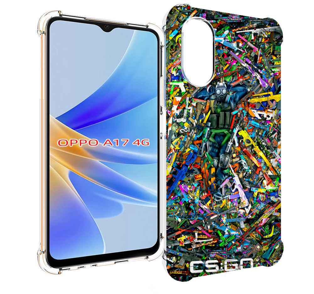 

Чехол MyPads CS GO guns skins мужской для OPPO A17, Прозрачный, Tocco