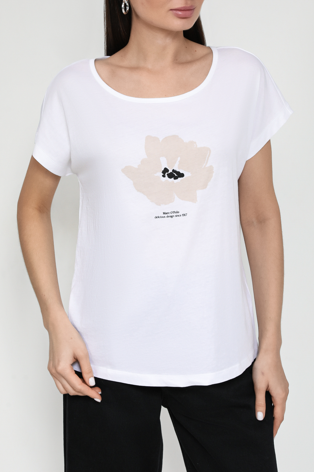 

Футболка женская Marc O'Polo 403206751377 белая XL, Белый, 403206751377
