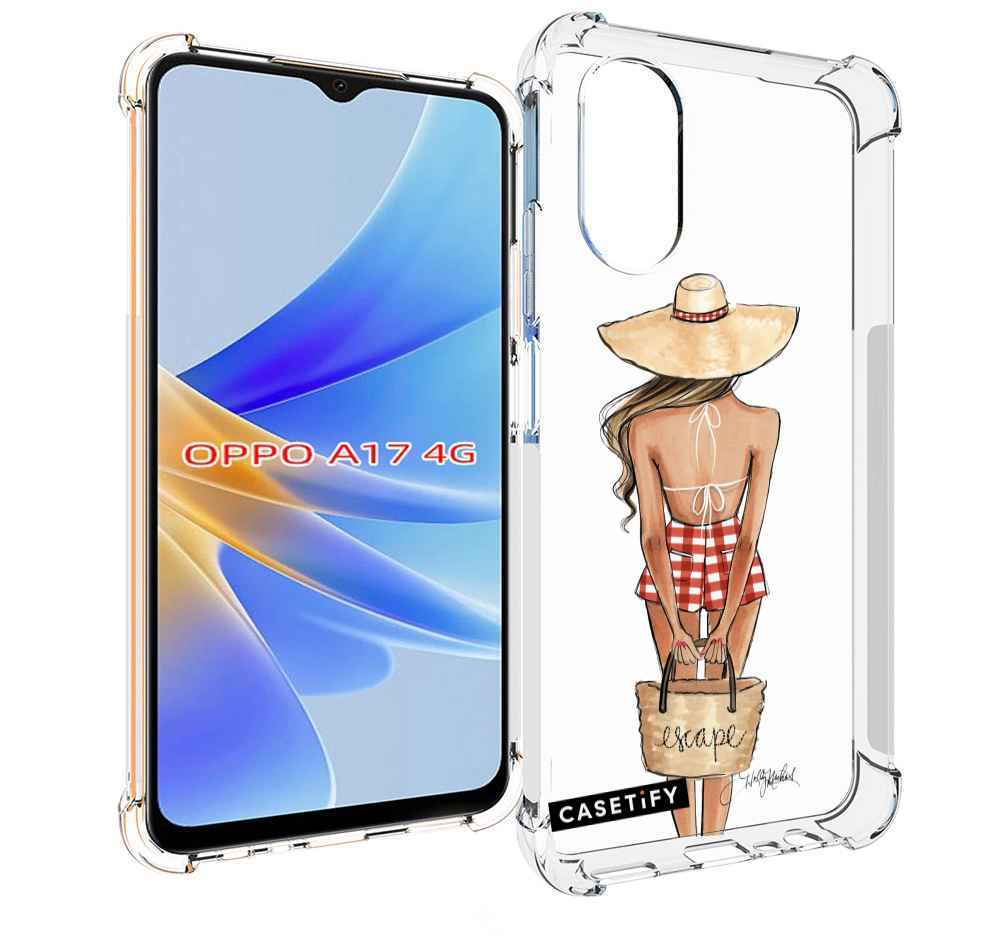 

Чехол MyPads CASETiFY женский для OPPO A17, Прозрачный, Tocco