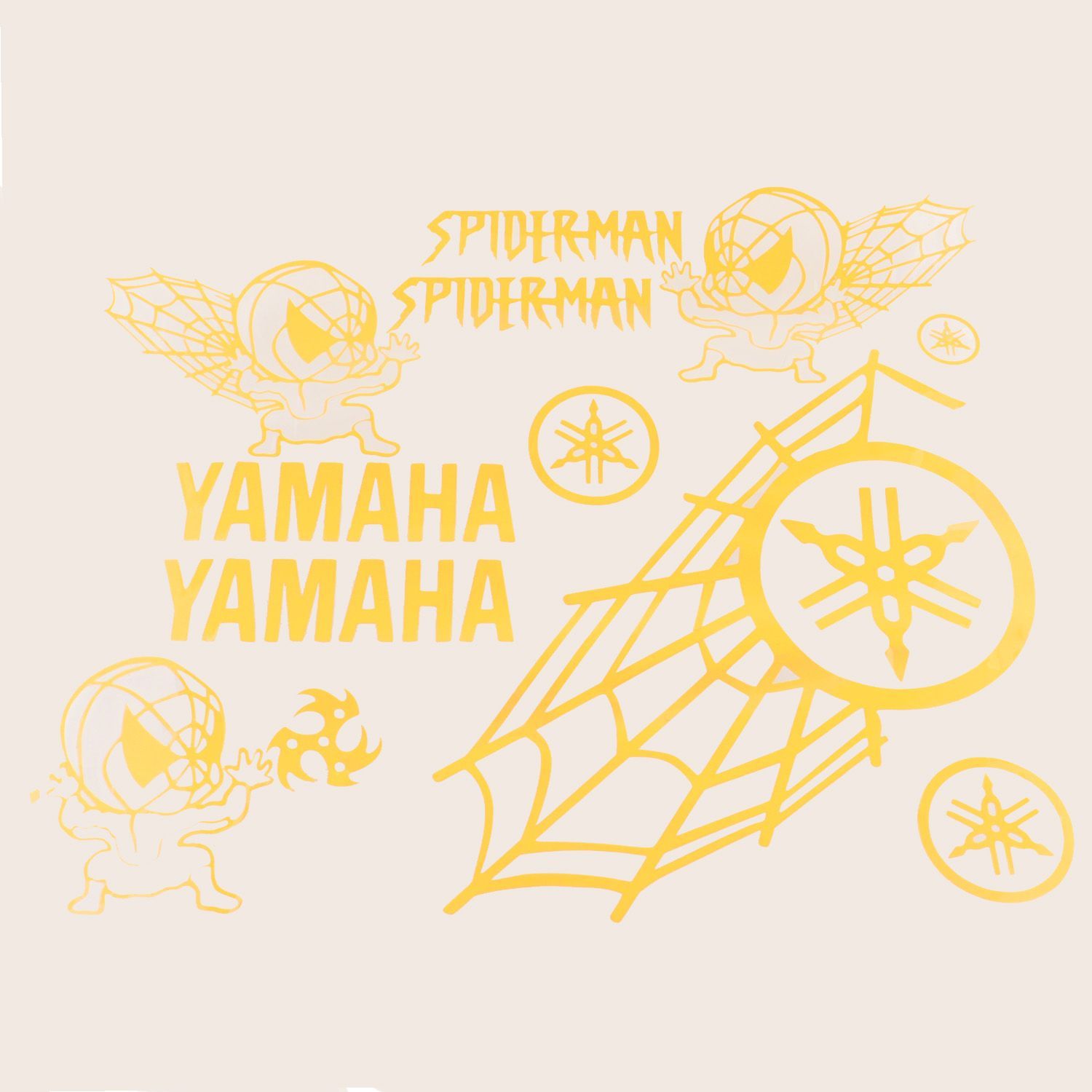 

Наклейки (набор) декор YAMAHA SPIDER (35х28см, желтые)