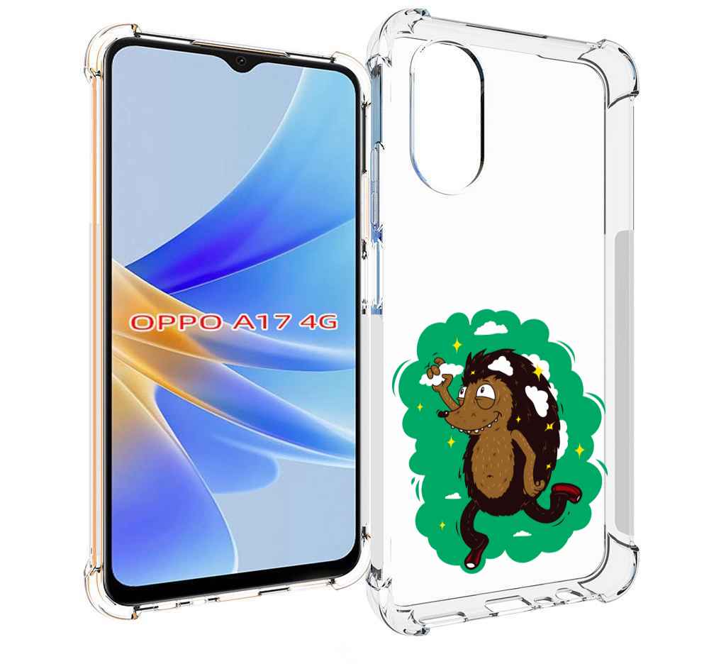 

Чехол MyPads Ежик в облаках для OPPO A17, Прозрачный, Tocco