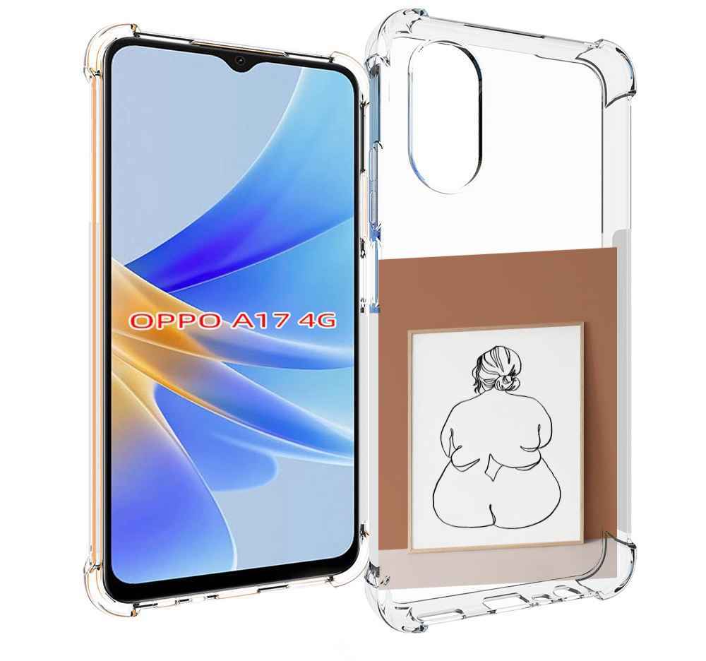 

Чехол MyPads Body Positive Female Figure Line Art женский для OPPO A17, Прозрачный, Tocco