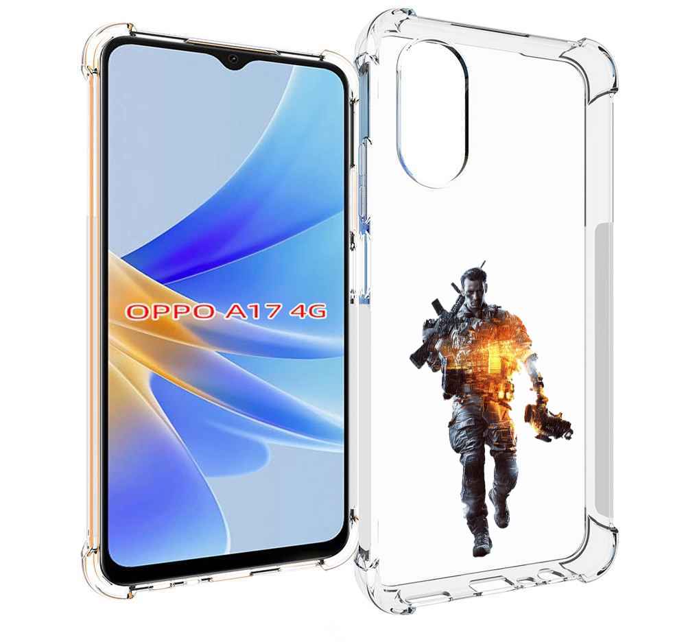 

Чехол MyPads Battlefield-4 мужской для OPPO A17, Прозрачный, Tocco