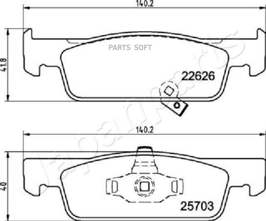 

Колодки тормозные SMART 16- передние JAPANPARTS