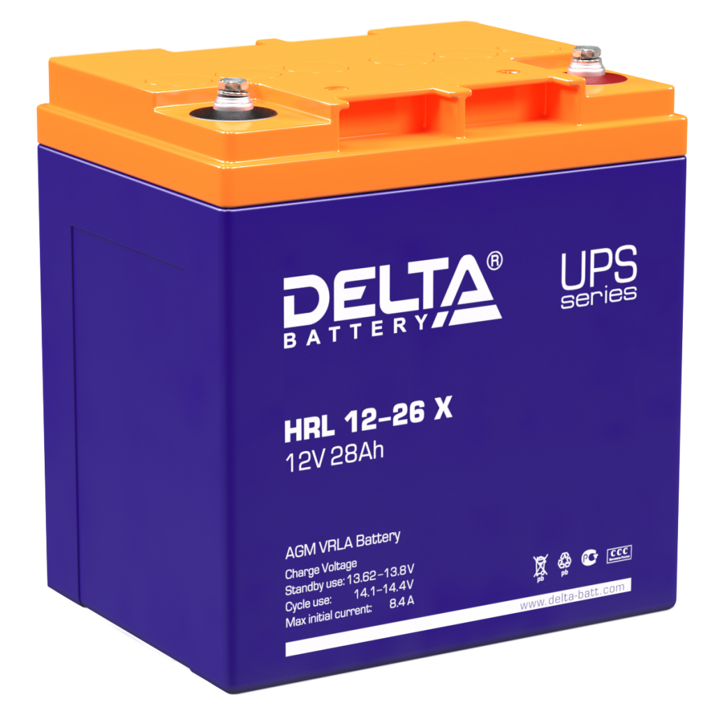 Аккумулятор для ИБП Delta HRL 12-26 X 12V / 28Ah 28 А/ч 12 В