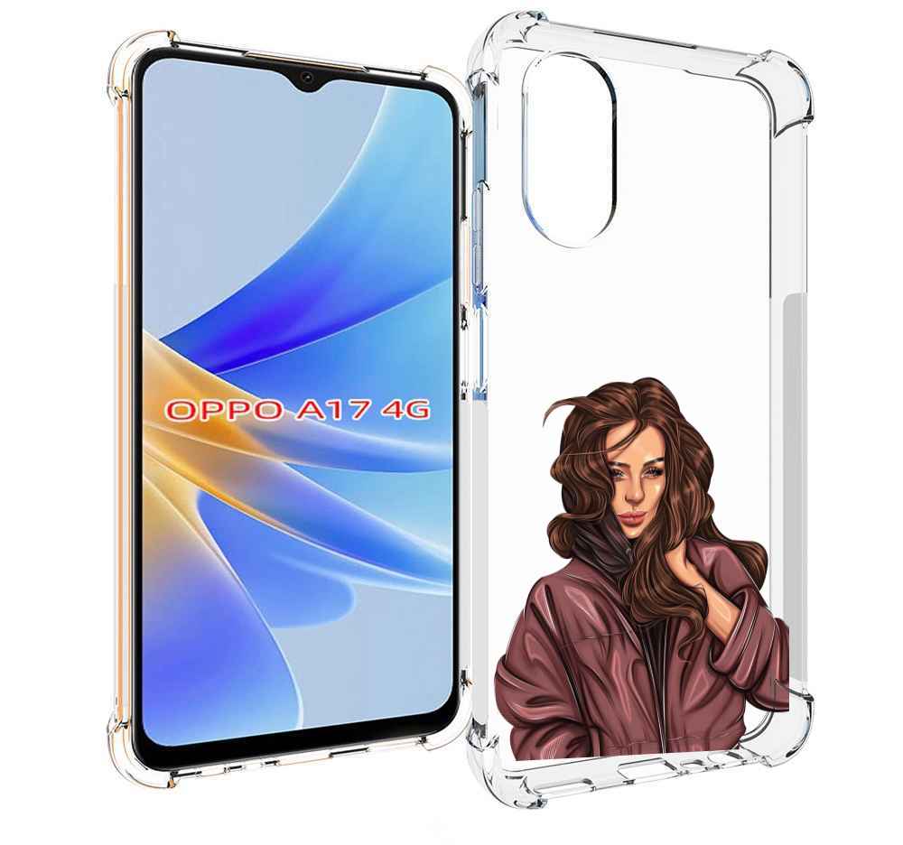 

Чехол MyPads Арт рисунок девушки для OPPO A17, Прозрачный, Tocco