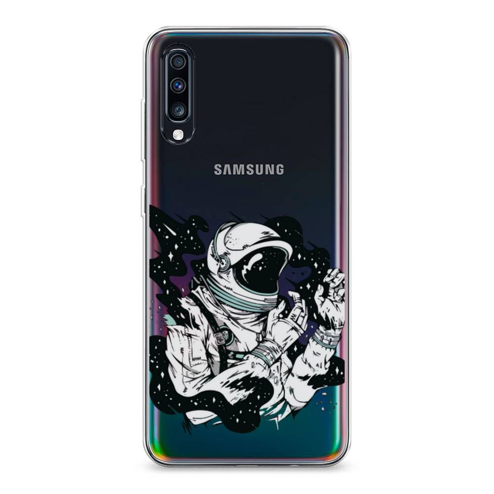 фото Силиконовый чехол "космонавт арт" на samsung galaxy a70 awog