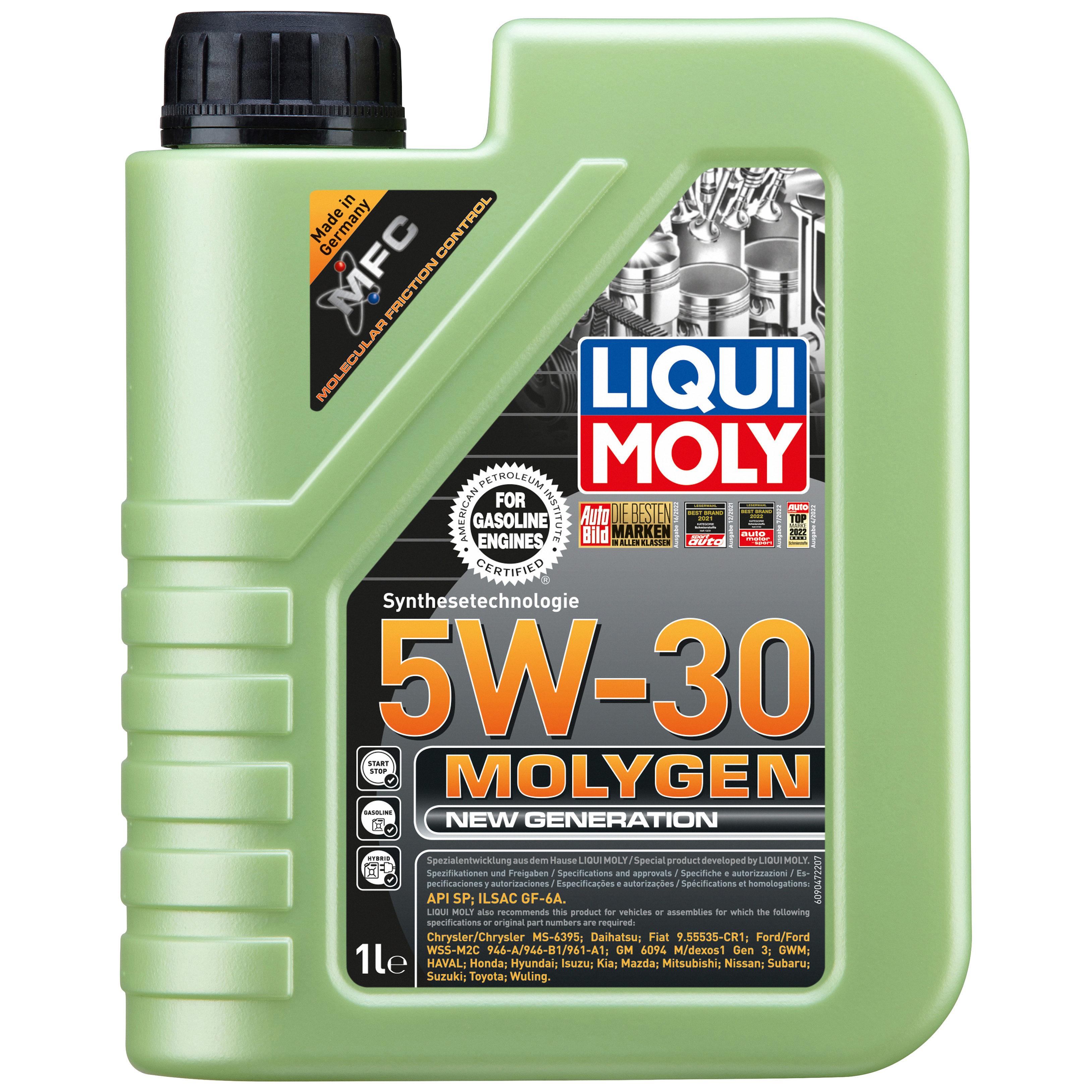 

Моторное масло LIQUI MOLY cинтетическое Molygen New Generation 5W30 1л, Liqui Moly Molygen New Generation