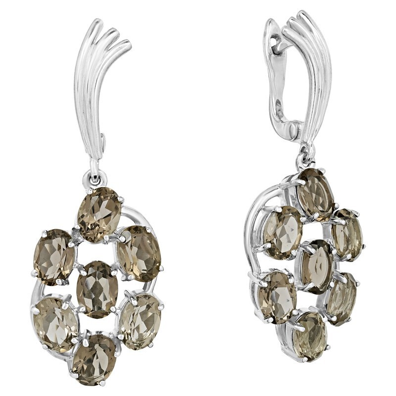 

Серьги из серебра с раухтопазомом LAZURIT-ONLINE 7825PD, 7825PD