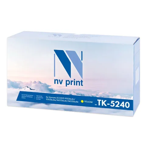 

Тонер-картридж NV PRINT NV-TK-5240Y для kyocera ecosys p5026cdn/w/m5526cdn, желтый