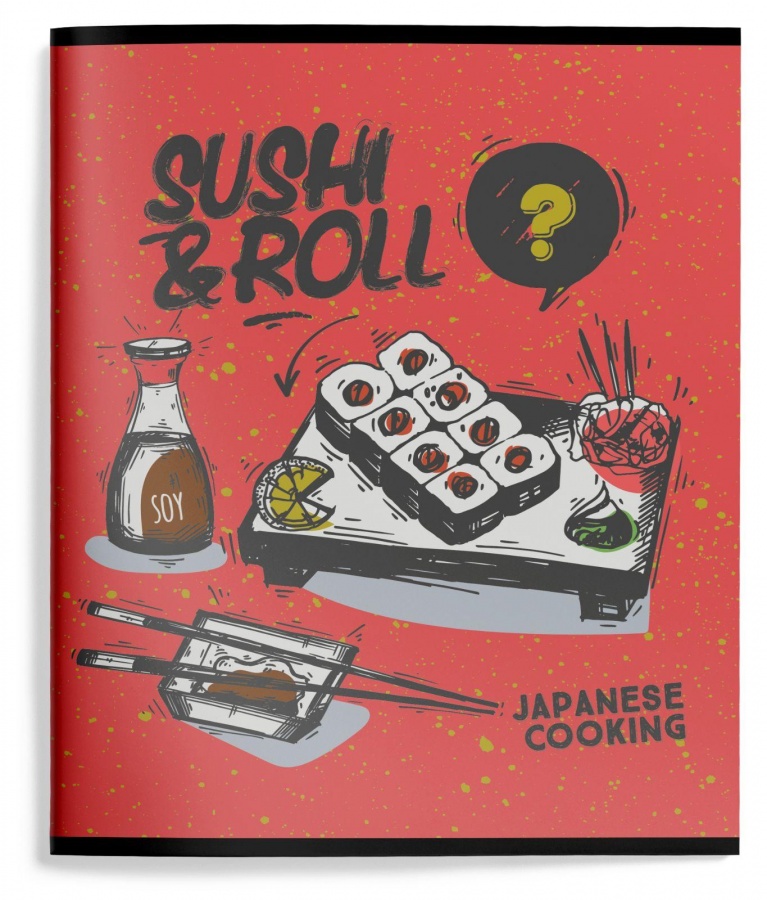 Тетрадь общая 80л А5 schoolФОРМАТ Маркет Еды клетка скрепка мелованный картон матламинация 448₽