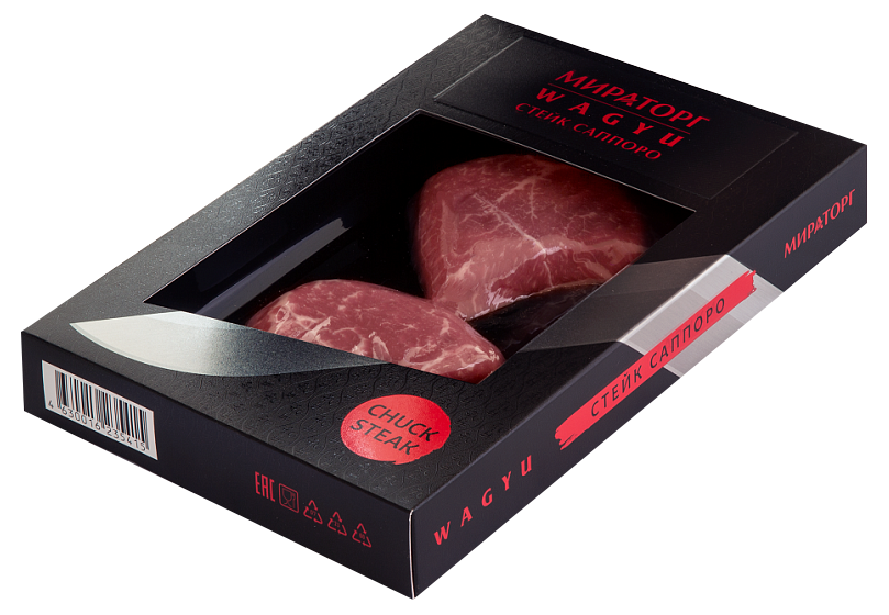 

Стейк говяжий Мираторг Саппоро Wagyu охлажденный 240 г