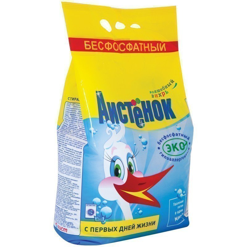 

Порошок для машинной и ручной стирки Аистенок, 4кг