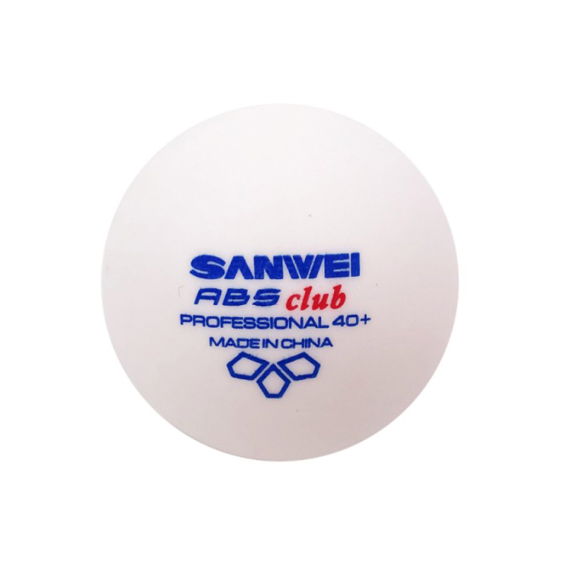 Мячи для настольного тенниса SANWEI ABS Club Training 40+ Plastic Polybag x100 40176, Whit