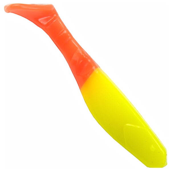 

MANNS Приманка силиконовая (мягкая) Виброхвост MANN'S FLIPPER (MF28017 / 2,8" / 17), Красный;желтый