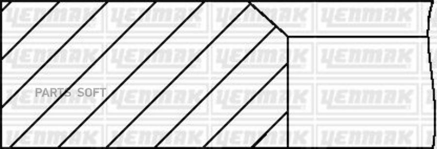 

Кольца Поршневые Ком-Т + 0,50 D 83,00 1,75x2,0x2,0 Yenmak^91-09477-050 YENMAK арт. 91-0947
