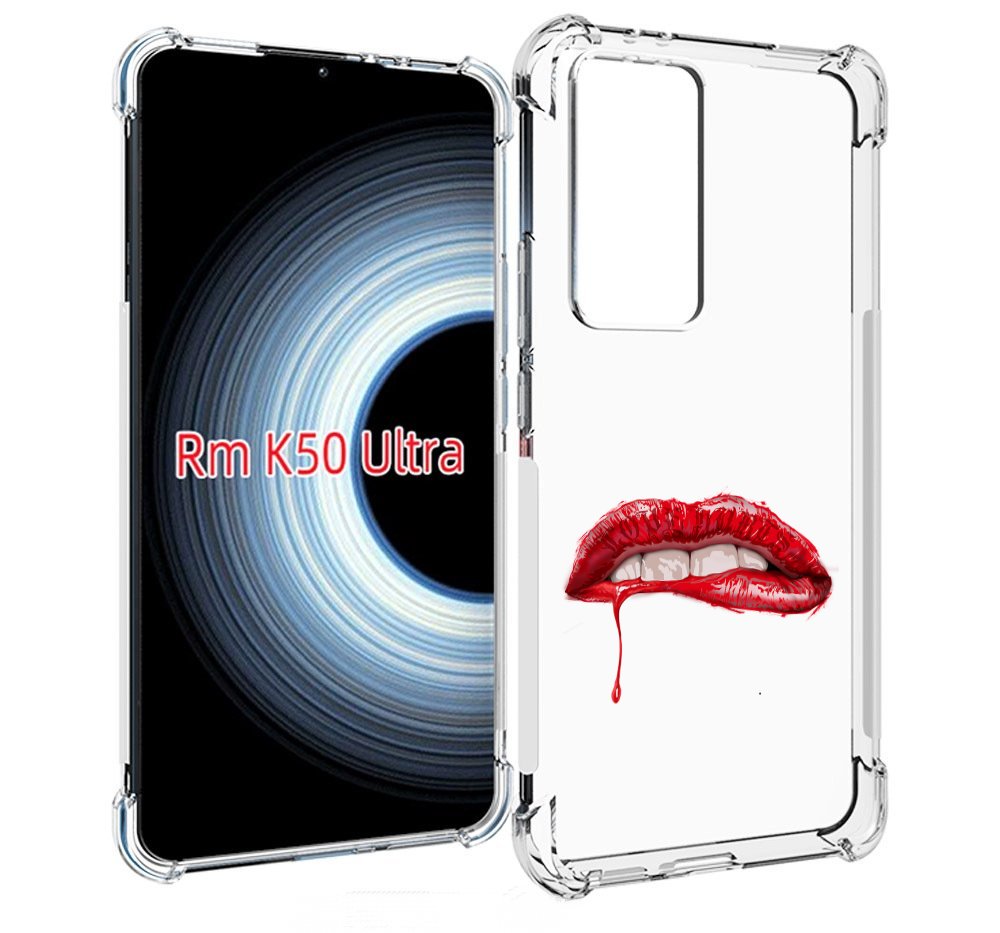 

Чехол MyPads яркие красные губы для Xiaomi 12T / Redmi K50 Ultra, Прозрачный, Tocco