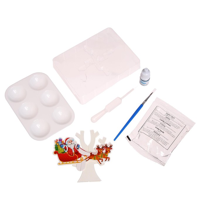 

Эврики Набор для опытов «Выращивание удивительных кристаллов», Новогодние чудеса, в пакете