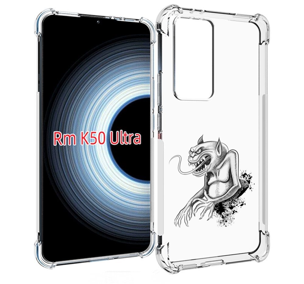 

Чехол MyPads чорт для Xiaomi 12T / Redmi K50 Ultra, Прозрачный, Tocco