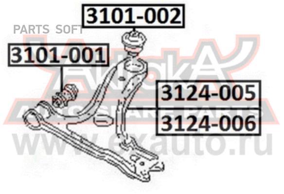 

Рычаг Передний Нижний Правый С Шаровой ASVA 3124005, 3124005