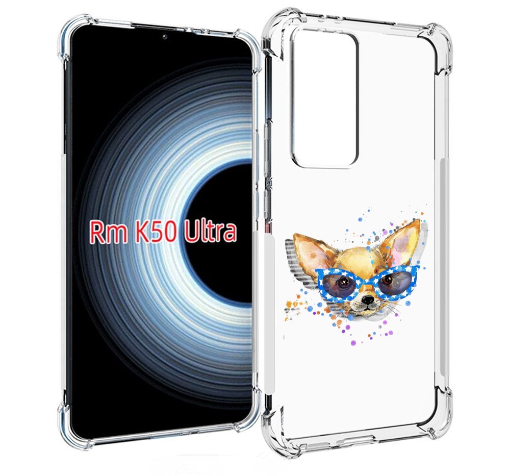 

Чехол MyPads чихуа-хуа в очках для Xiaomi 12T / Redmi K50 Ultra, Прозрачный, Tocco