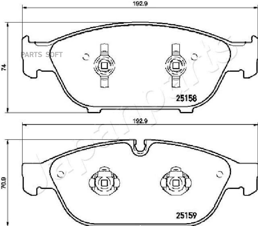 

JAPANPARTS Колодки тормозные AUDI A6 11-18/A8 3.0-4.2 1LL 09- передние